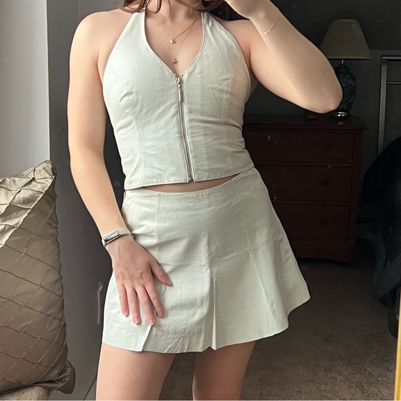 Vintage Y2K Wilsons Leather White 2 Piece Matching Set - Picture 14 of 14